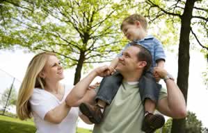 family enjoying outdoor air quality